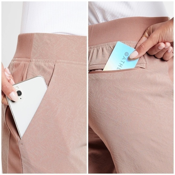 Athleta Brooklyn Textured Jogger Pants in Grain Camo Mocha Latte - Picture 2 of 10